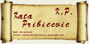 Kata Pribićević vizit kartica